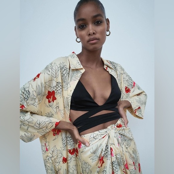 Zara Tropical Printed Skirt Set - Picture 2 of 12